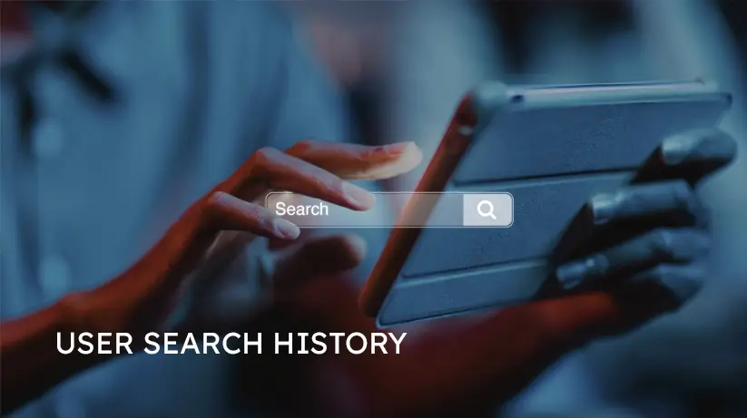 User Search History Targeted Marketing